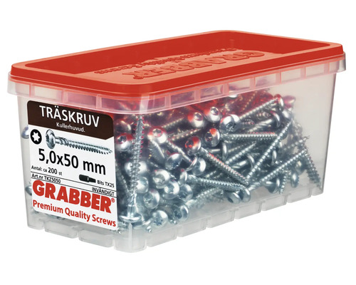 Träskruvar 5,0x50 millimeter i behållare