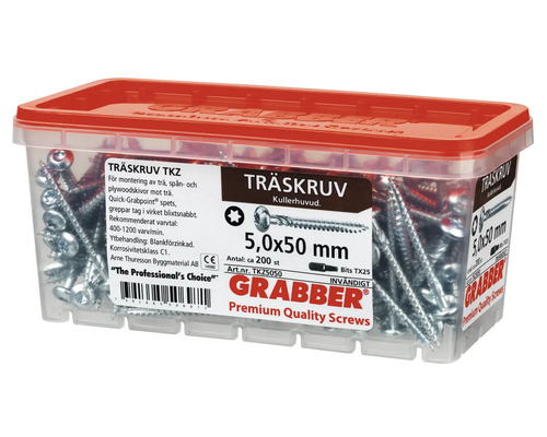 Träskruvar i behållare, 5,0 x 50 millimeter