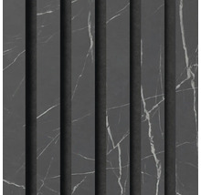 Dekorativ platta med marmorlook och räfflad struktur