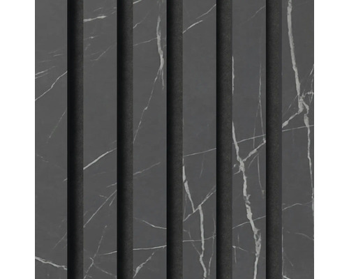 Dekorativ platta med marmorlook och räfflad struktur