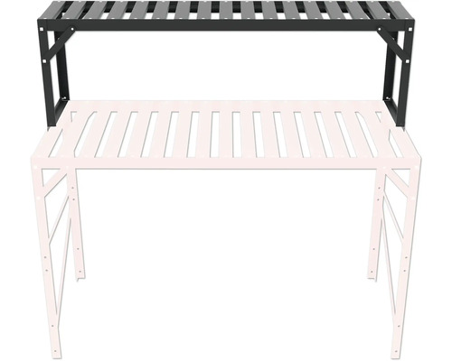 Metall Trädgårdsbordsskiva med ribbstruktur