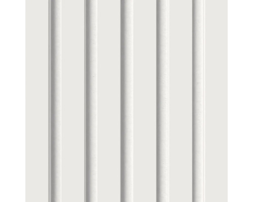 Närbild av en vit, spårad väggpanel