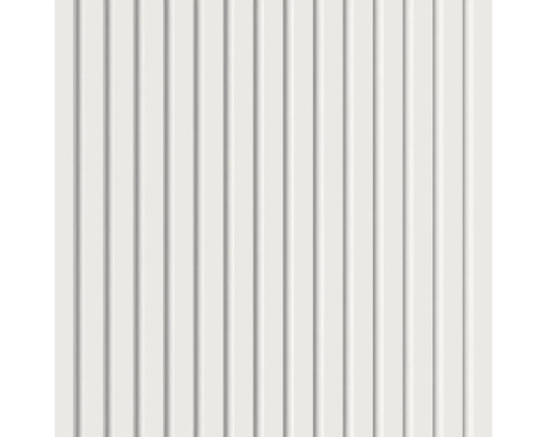 Ljus fasadbeklädnad med vertikala profiler