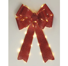 Dekorativ, belyst julrosett för festlig dekoration