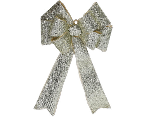 Julbelysning LAFIORA rosett 70 kallvita LED inkl. 6h timer guld Dekorativ rosett med glitter för festliga tillfällen