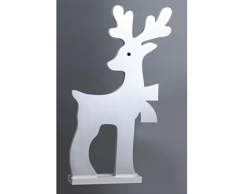 Dekorativ renfigur i trä på en sockel