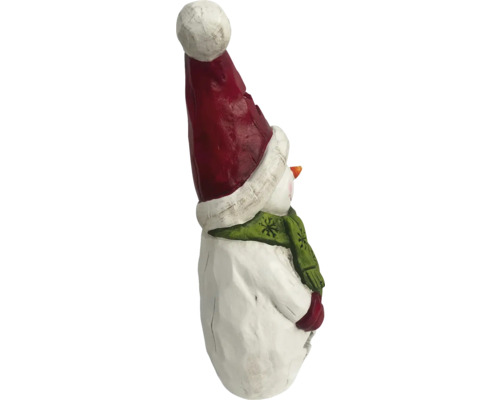 Snögubbe med mössa och halsduk som vinterdekoration