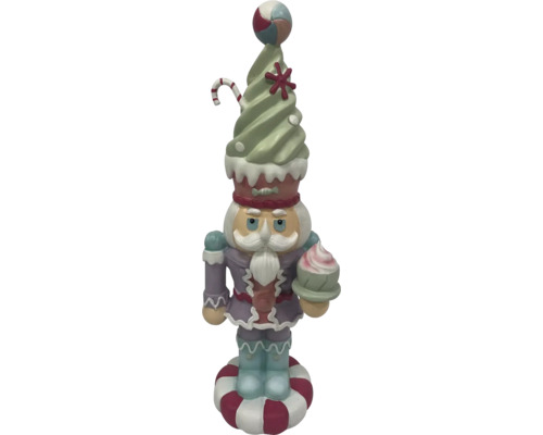 Dekorativ nötknäppare i form av en godis för julperioden