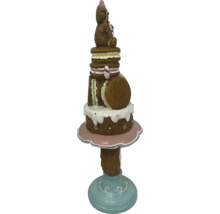 Dekorativ macaronkolonn med björn för inredning