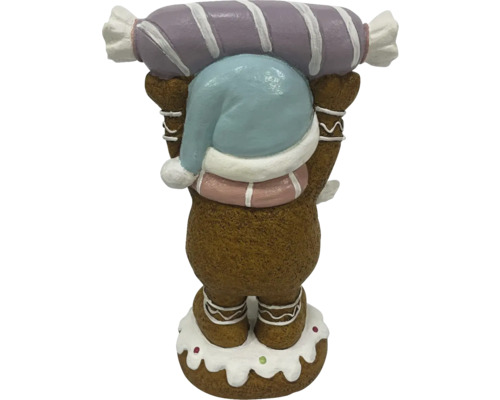 Dekorativ figur pepparkaksgubbe med godis