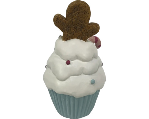 Dekorativ cupcake med pepparkaksgubbe till jul