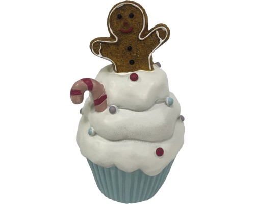 Dekorativ cupcake med pepparkaksgubbe för julsäsongen