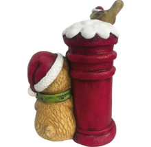 Dekorativ julfigur med nalle och brevlåda