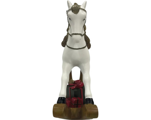 Dekorativ hästfigur med presentpaket
