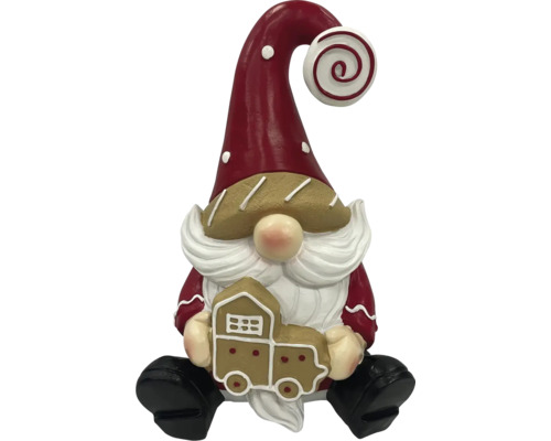 Juldekorationsnisse med pepparkakshusmotiv