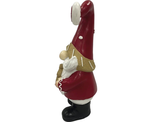 Trädgårdstomte med röd mössa och svarta stövlar