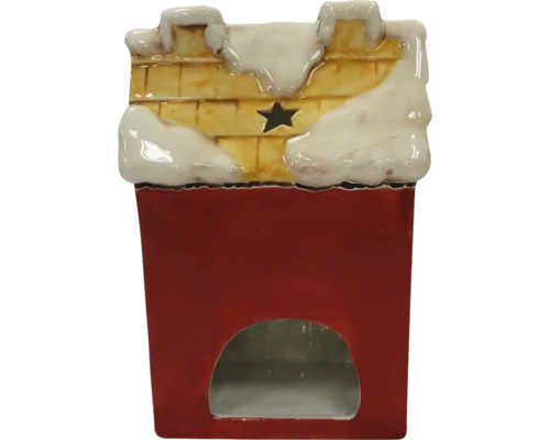 Dekorativ rökugnsminiatyr i form av en skorsten med stjärnmotiv