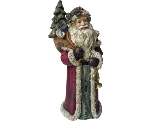 Dekorativ jultomtefigur med säck och träd