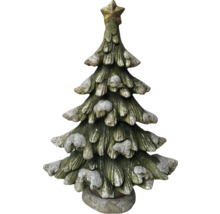 Dekorativ julgran i sten med stjärna