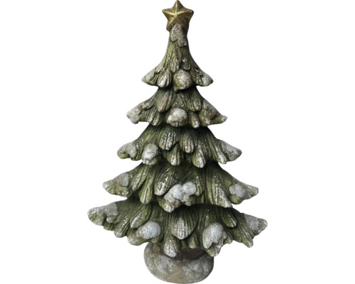 Dekorativ gran med stjärna som trädgårdsdekoration