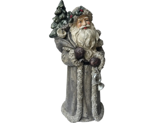 Dekorativ jultomtefigur med träd och present