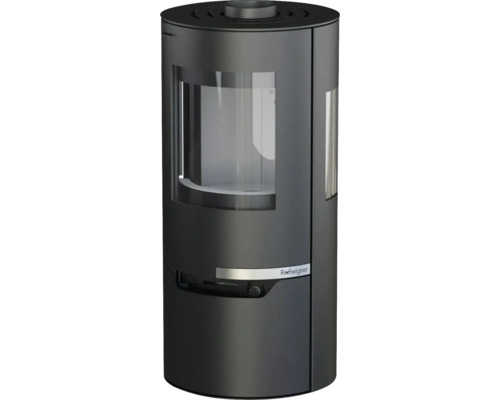 Kamin med glasfönster