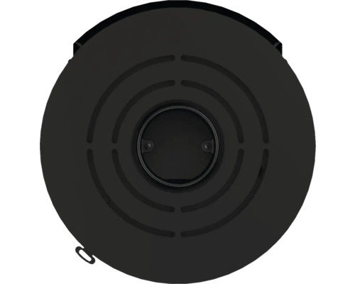 Övervy av ett runt rökutlopp