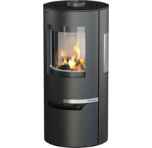 Kamin med lågor och Rotheigner logotyp