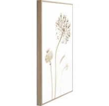 Inramad väggbild med blommotiv