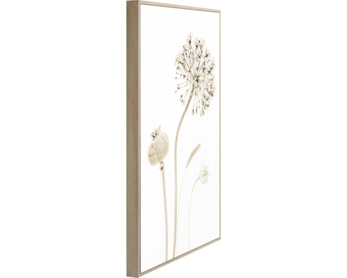 Inramad väggbild med blommotiv