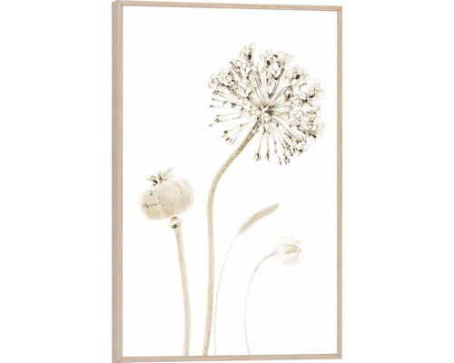 Inramad bild med blommigt motiv för väggdekoration