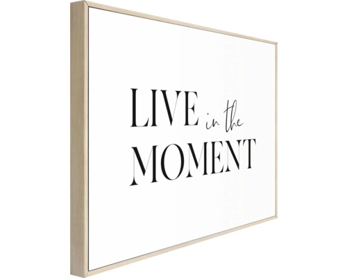 Väggbild med texten Lev i nuet