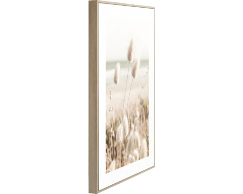 Dekorativ väggbild med blommigt motiv i träram