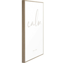 Inramad bild med texten Calm, Inhale och Exhale som väggdekoration