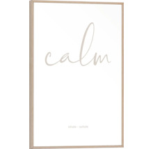 Inramad bild med texten Calm och inskriptionen Inhale - Exhale