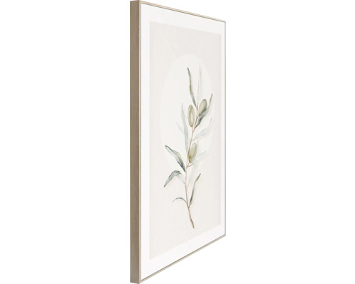 Målning med olivkvist i ram