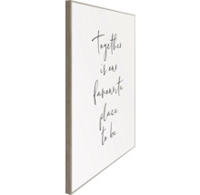 Dekorativ väggbild med texten: Together is our favourite place to be.