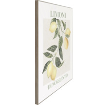 Inramad bild med citronmotiv för väggdekoration