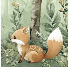 Illustration av en räv i skogen