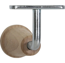 Hållare för ledstång av trä och metall