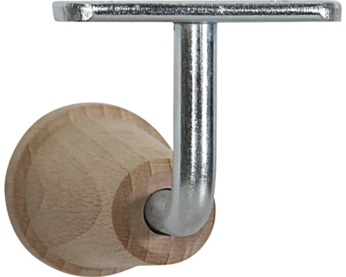 Hållare för ledstång av trä och metall