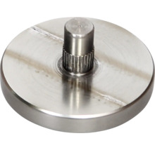 Metallreservdel med rund bas och räfflad stift