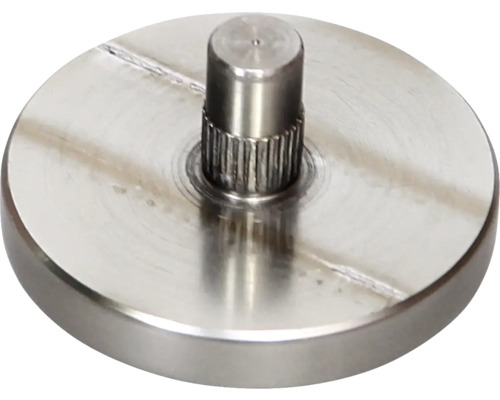 Metallreservdel med rund bas och räfflad stift