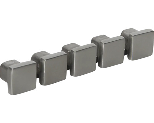 Rad av fyrkantiga möbelknoppar