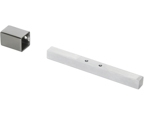 Fyrkantsröranslutning och rörstycke