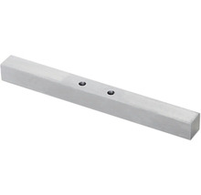 Rektangulär aluminiumprofil med två hål