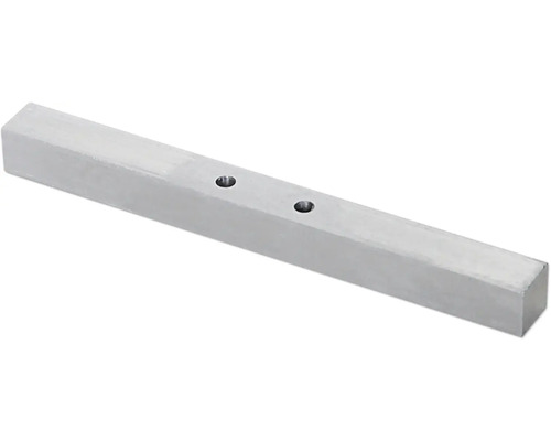 Rektangulär aluminiumprofil med två hål