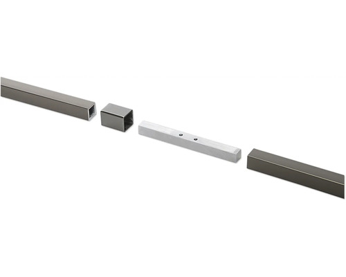 Metallräckessats med fyrkantiga rör och anslutningsstycken