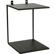 Vägghylla av metall med två hyllplan