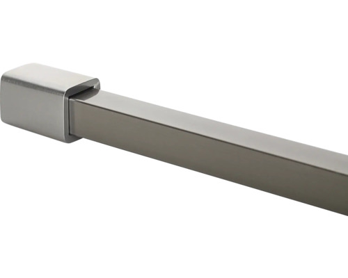 Detaljvy av en gardinstång med ändstycke